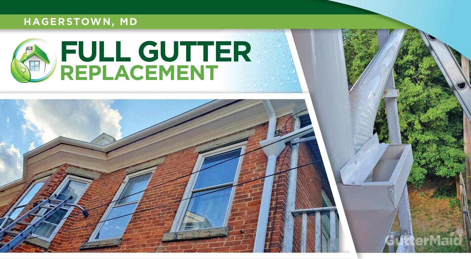 Full gutter replacement services in Hagerstown MD