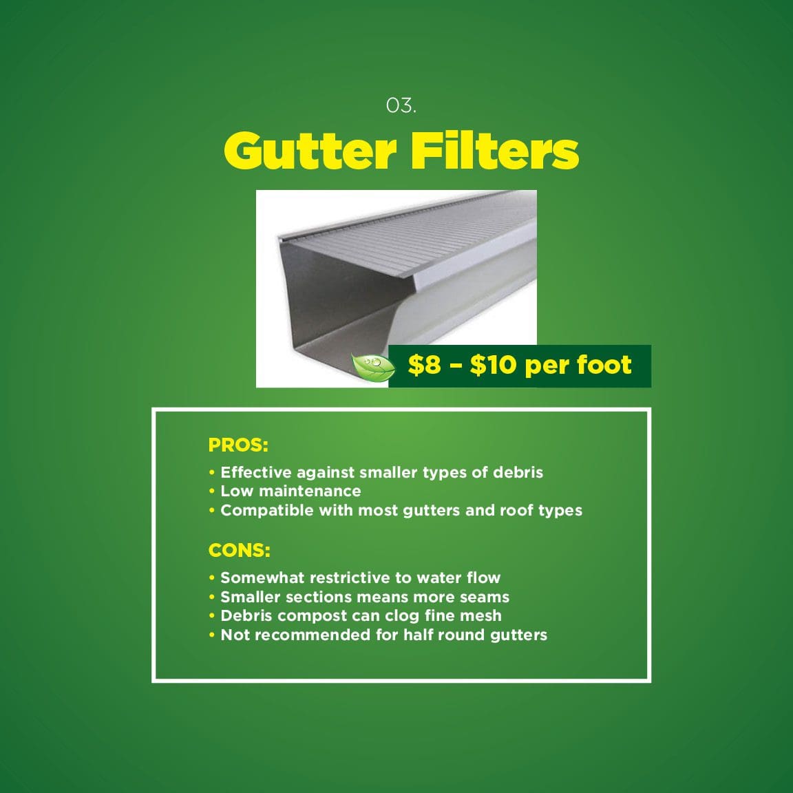 Gutter Filters pros and cons
